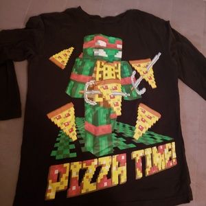 NWT TMNT Teenage Mutant Ninja Turtles boys t-shirt size 4//5 Minecraft